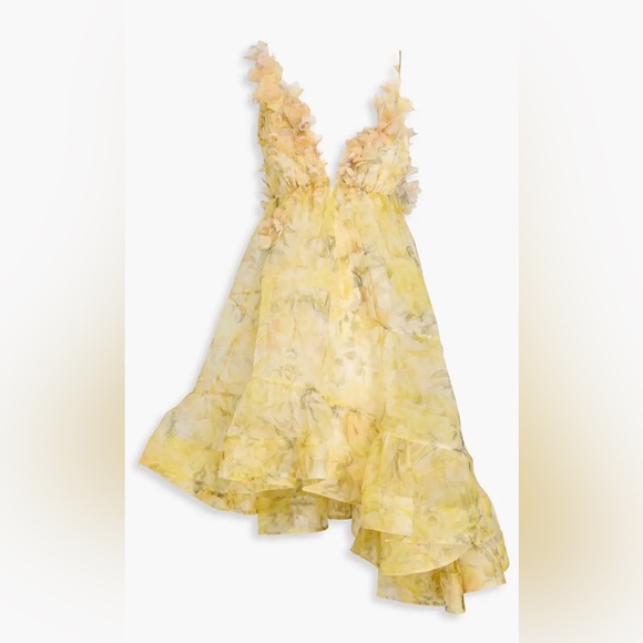 ZIMMERMANN | ✨NEW✨ Harmony Asymmetrical Dress in Yellow Peony - Picture 3 of 6